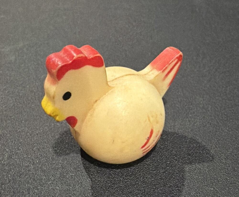 Vtg 60s 70s Fisher Price Little People White Chicken Play Family Farm HONG KONG